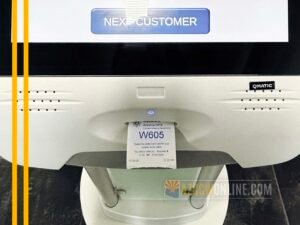 Printed queue ticket being dispensed from the AZDPS self-service kiosk after selecting Concealed Carry Weapons Permit (CWPU) services.